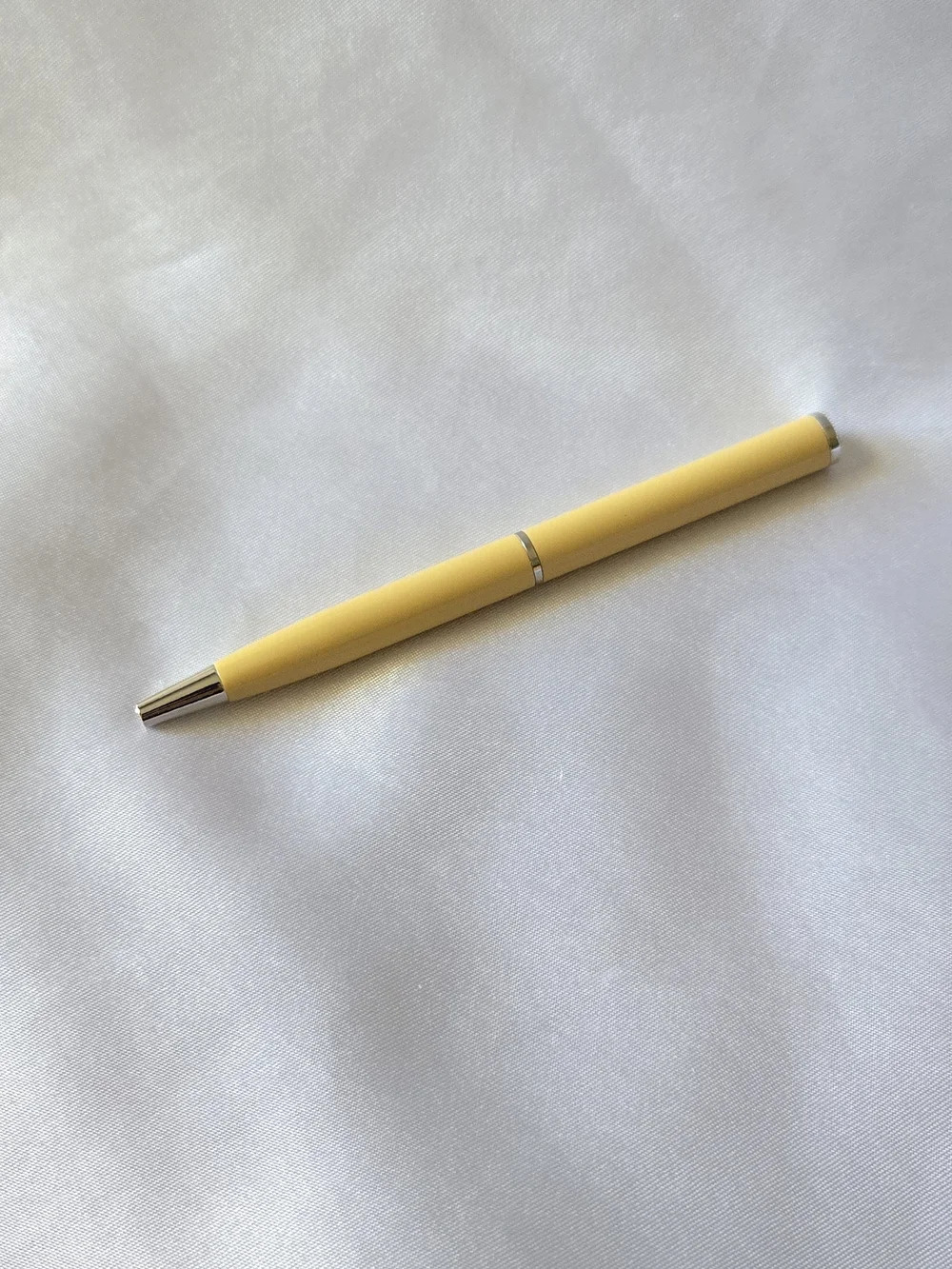 Coach Yellow Lacquer Ballpoint Pen with Silver Trim